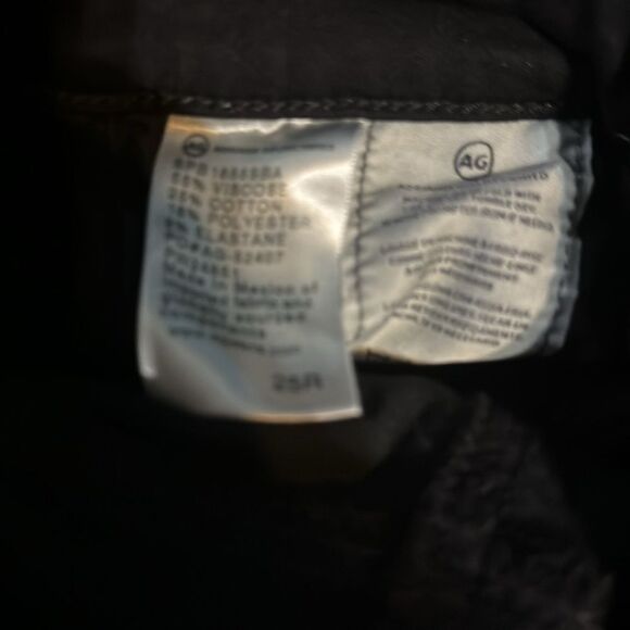 AG Adriano Goldschmied The Prima Ankle Cigarette Black Skinny Jeans Sz 25R - Picture 6 of 7